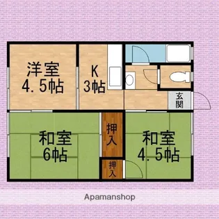 コーポ東台【2階】の間取り