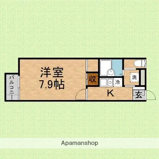 グリーンフィールド【A102号室】の間取り