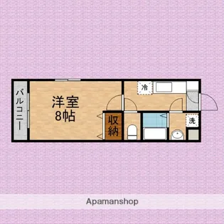 ラ・シャンス【111号室】の間取り