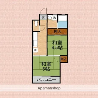 卯月コーポ【103号室】の間取り