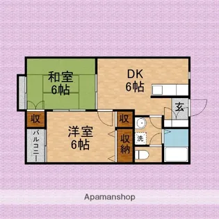 フラワーパレス【203号室】の間取り