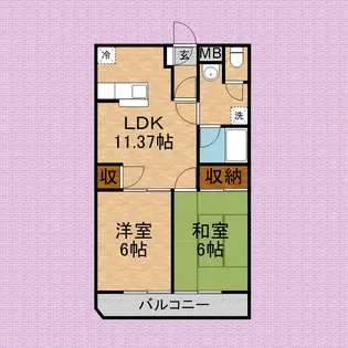 第5サンビレッジ泉水【4階】の間取り