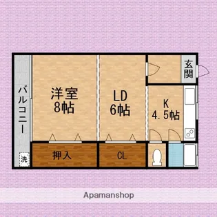 清水マンション【3階】の間取り