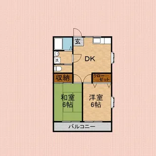 メゾンホソダB【101号室】の間取り