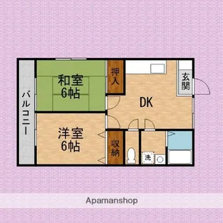 メゾンホソダB【102号室】の間取り