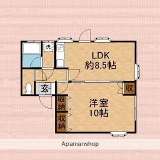セレネ三原【1階】の間取り