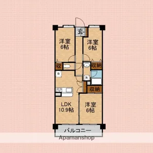 レーベンハイム朝霞ヒルズ【7階】の間取り