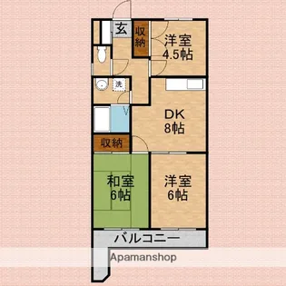 グリーンエール【4階】の間取り