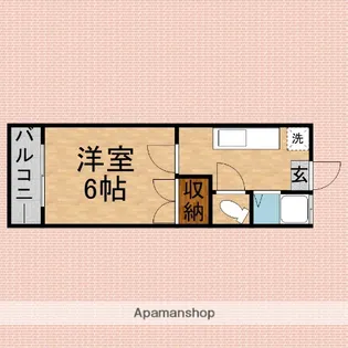 ハイツ寺尾A【1階】の間取り