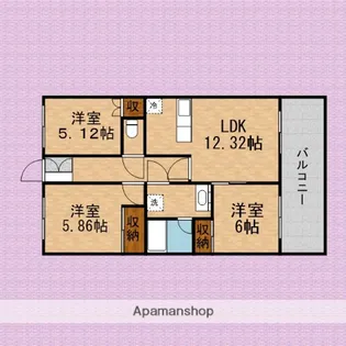 日神パレス上福岡【3階】の間取り