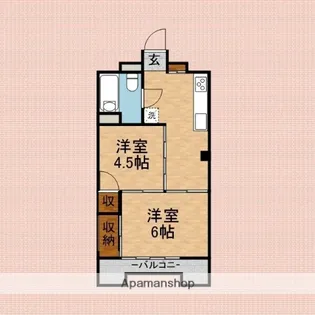 第2ロイヤルマンション【5階】の間取り