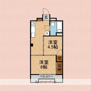 第2ロイヤルマンション【5階】の間取り