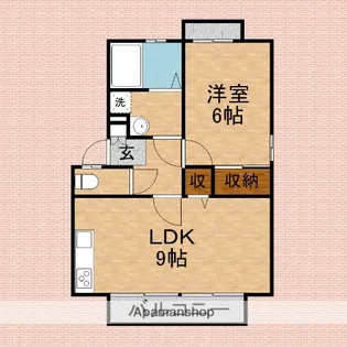 サンライズハイツ【1階】の間取り