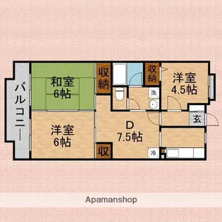キキョウ第五三上マンション【3階】の間取り