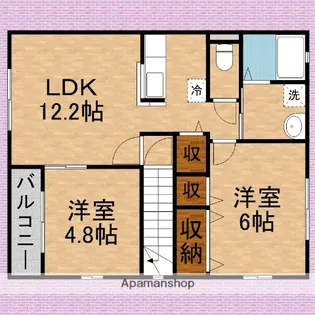 コンフォートレボヌゥールⅡ【2階】の間取り