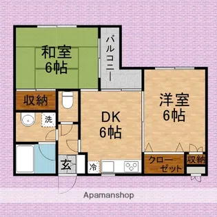 KM−みずほ台【101号室】の間取り