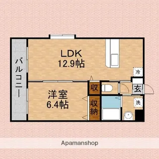 LE COURAGE【306号室】の間取り