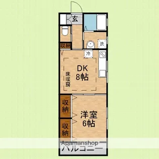 A・RISE【201号室】の間取り