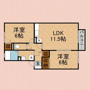パークハイム【2階】の間取り