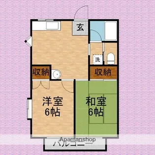 ドミシルサカエ【1階】の間取り