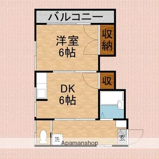 プランペンション志木【106号室】の間取り