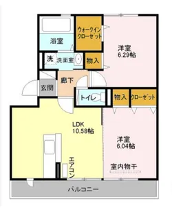 ラ・グランメール【1階】の間取り