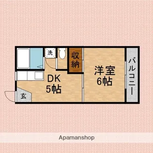 旭ハイツ【2階】の間取り