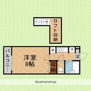 岡野ハイツ東棟【108号室】の間取り
