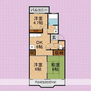 グランメール【4階】の間取り