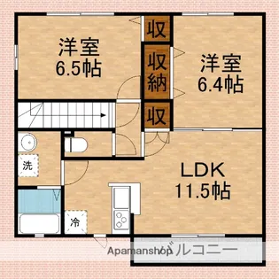 コンフォートハウスウィズ【2階】の間取り