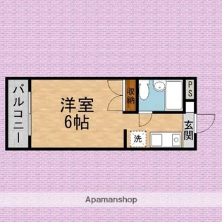 シャトレーヌ稲荷町【1階】の間取り