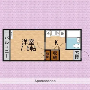 スピンドルハイツ【1階】の間取り