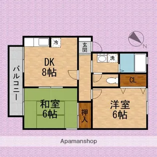 ライツ上福岡【2階】の間取り