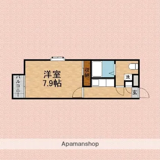 ハウスフリーデ【107号室】の間取り