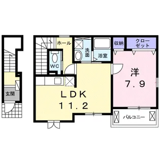 アロマ・ドゥ−・ヴィラ【2階】の間取り
