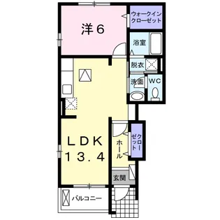 メゾンジュネスC【1階】の間取り