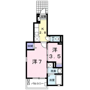 アビターレ【1階】の間取り
