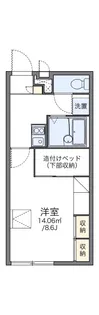 レオパレス鈴蘭【2階】の間取り