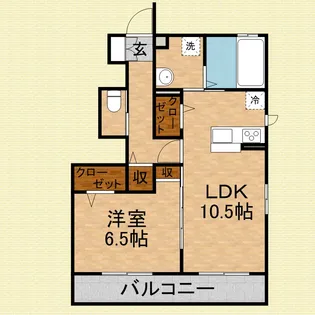 シャインアイリス Ⅱ【1階】の間取り