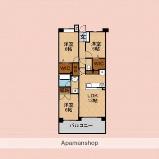 グランシエロ朝霞台シエナの丘【13階】の間取り