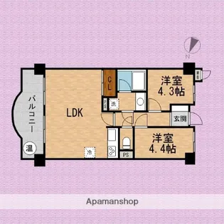 ライオンズマンション川越南古谷第3【2階】の間取り