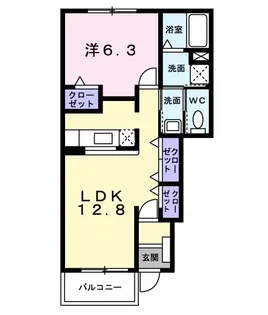 エレガンシア【1階】の間取り
