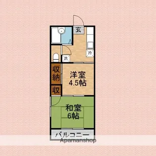 ハッピーコーポ鶴瀬【201号室】の間取り