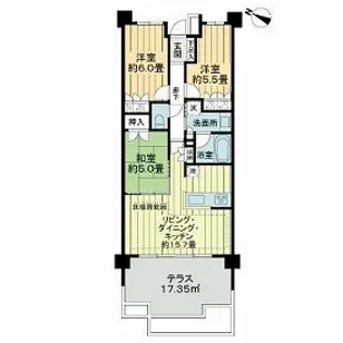 ライオンズふじみ野グランフォート【1階】の間取り