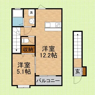 リヴェール上ノ原【2階】の間取り