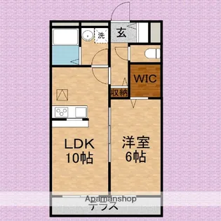 アビテヴェール志木【1階】の間取り