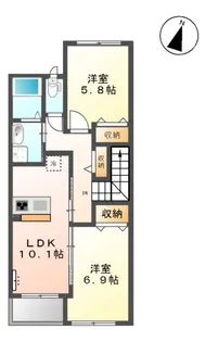 サニーアップヒルズ堂山【2階】の間取り