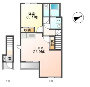 グリーンパレスA【2階】の間取り