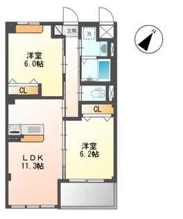 ゼアーズ【3階】の間取り