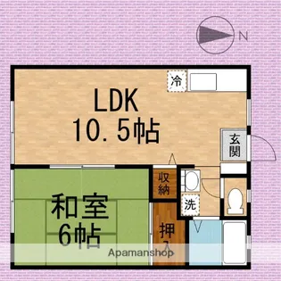 リエスあさか根岸台 A棟【1階】の間取り